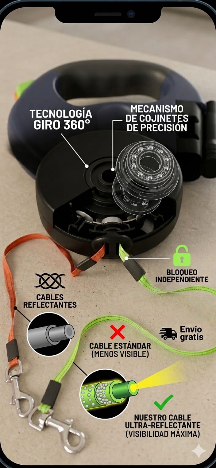 Correa de mascotas 360º sin enredos