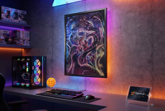 Cuadro retro 3D de Dragon ball