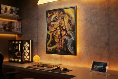 Cuadro retro 3D de Dragon ball